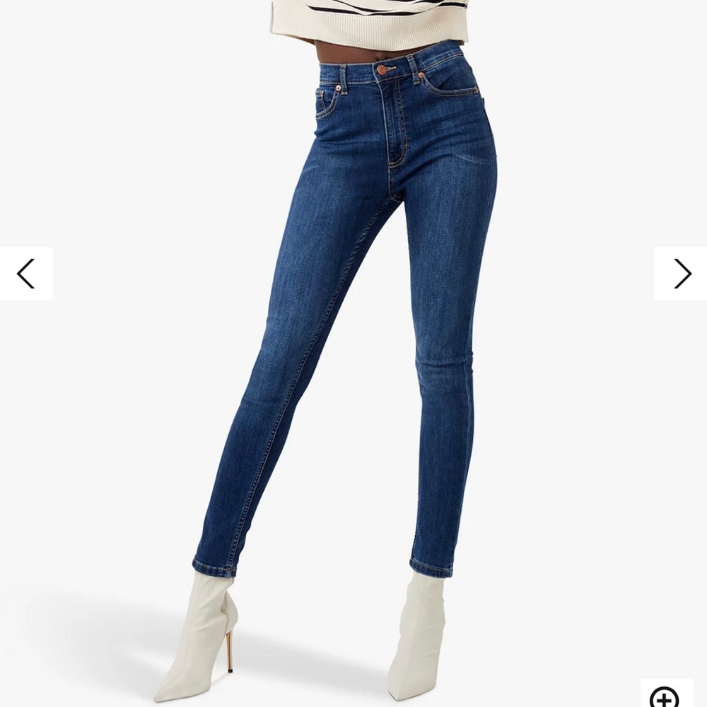 FRENCH CONNECTION RESET SKINNY JEANS, VINTAGE BLUE